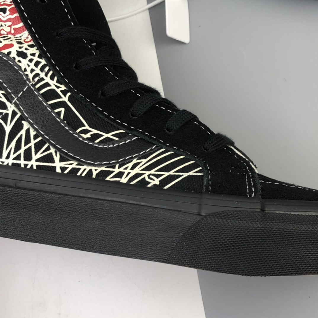 160 Vans Sk8-Hi 经典暗黑蜘蛛网安纳海姆高帮休闲硫化板鞋 VN0A38GF1JJ