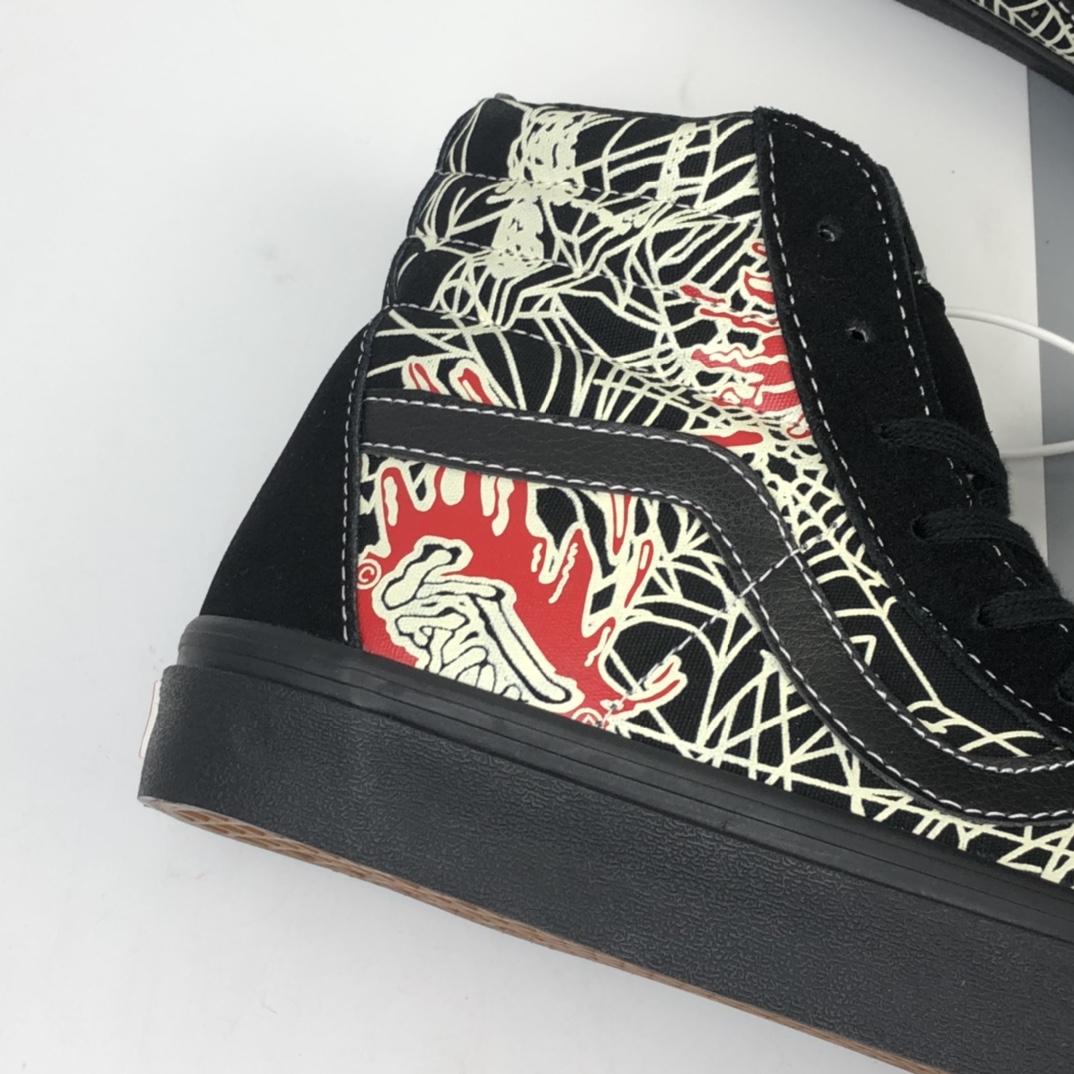 160 Vans Sk8-Hi 经典暗黑蜘蛛网安纳海姆高帮休闲硫化板鞋 VN0A38GF1JJ