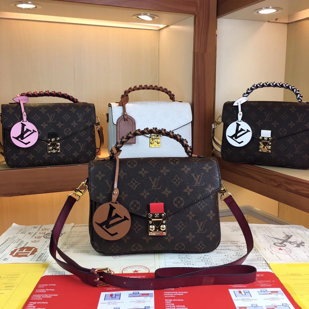 Louis Vuitton LV Pochette MeTis Bags Handbags Weave Monogram Canvas