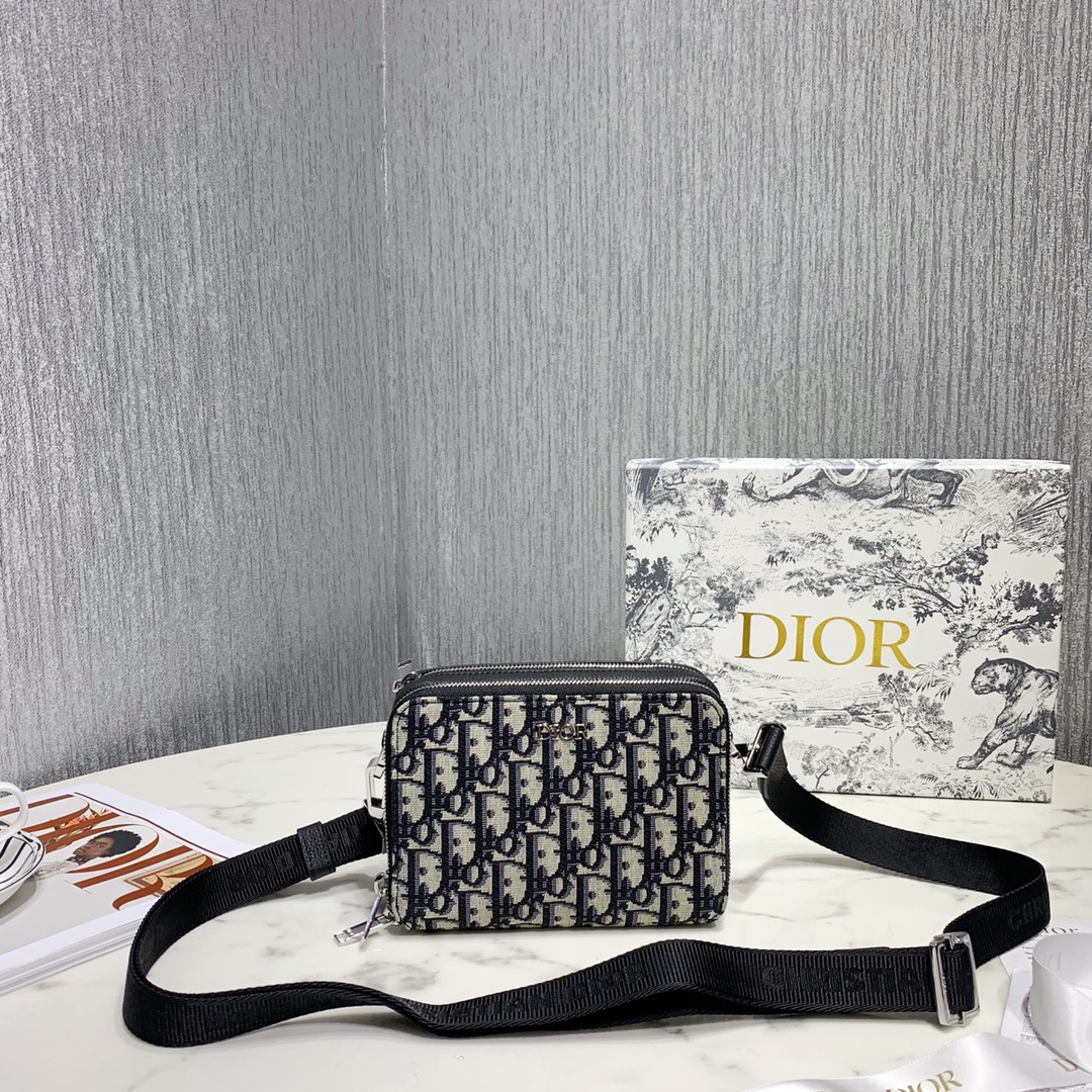 Dior Clutches & Pouch Bags Crossbody & Shoulder Bags AAA+ Replica
 Beige Black Yellow Printing Oblique
