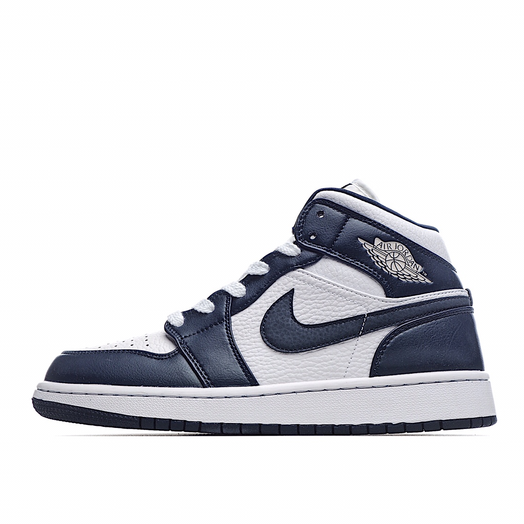 头层 G0 Air Jordan 1 Mid 乔1 AJ1中帮运动板鞋 554724-174 原鞋开版 独家私模 正确版型 市售认可度较高 区分低价真标