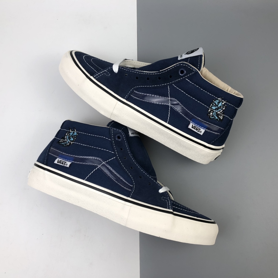 160 Alltimers x Vans Sk8-Mid 2020格子卡通图案板鞋休闲硫化板鞋 VN0A391FTY6