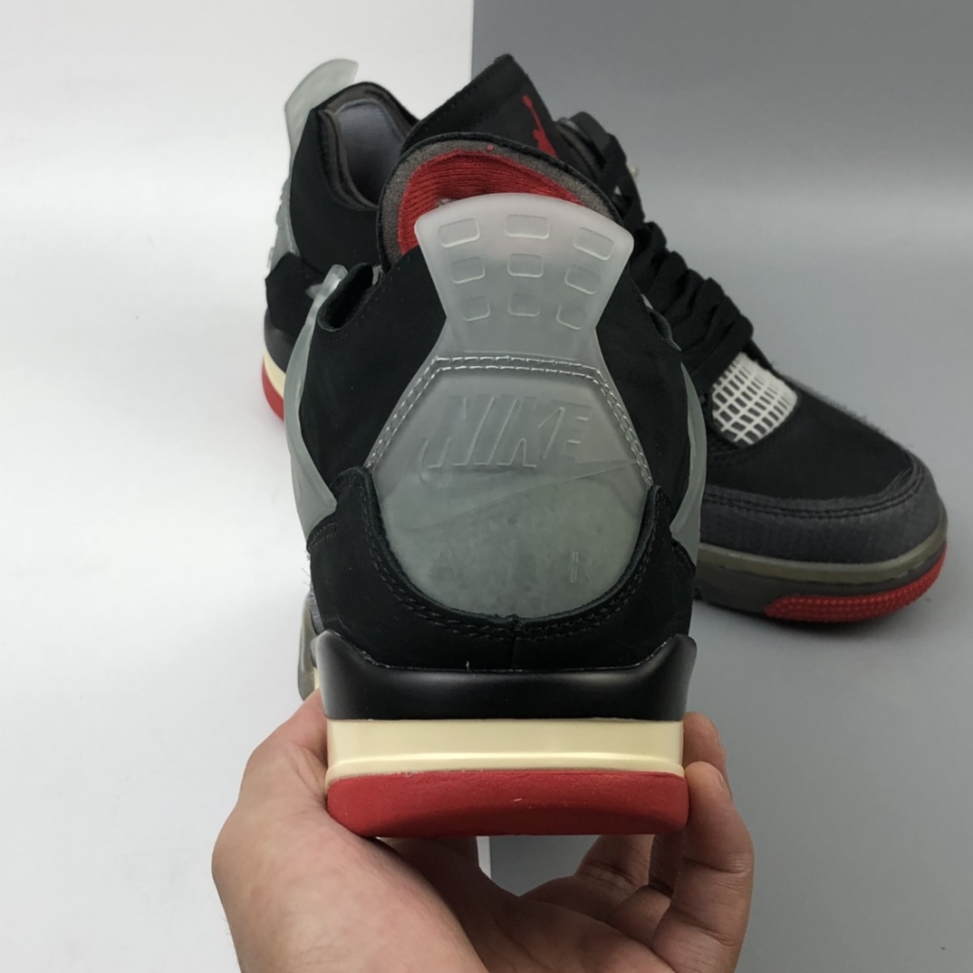 480 Off-White x Air Jordan 4 Retro 黑红 迈克尔·乔丹AJ4代中帮复古休闲运动文化篮球鞋 CV9388-001