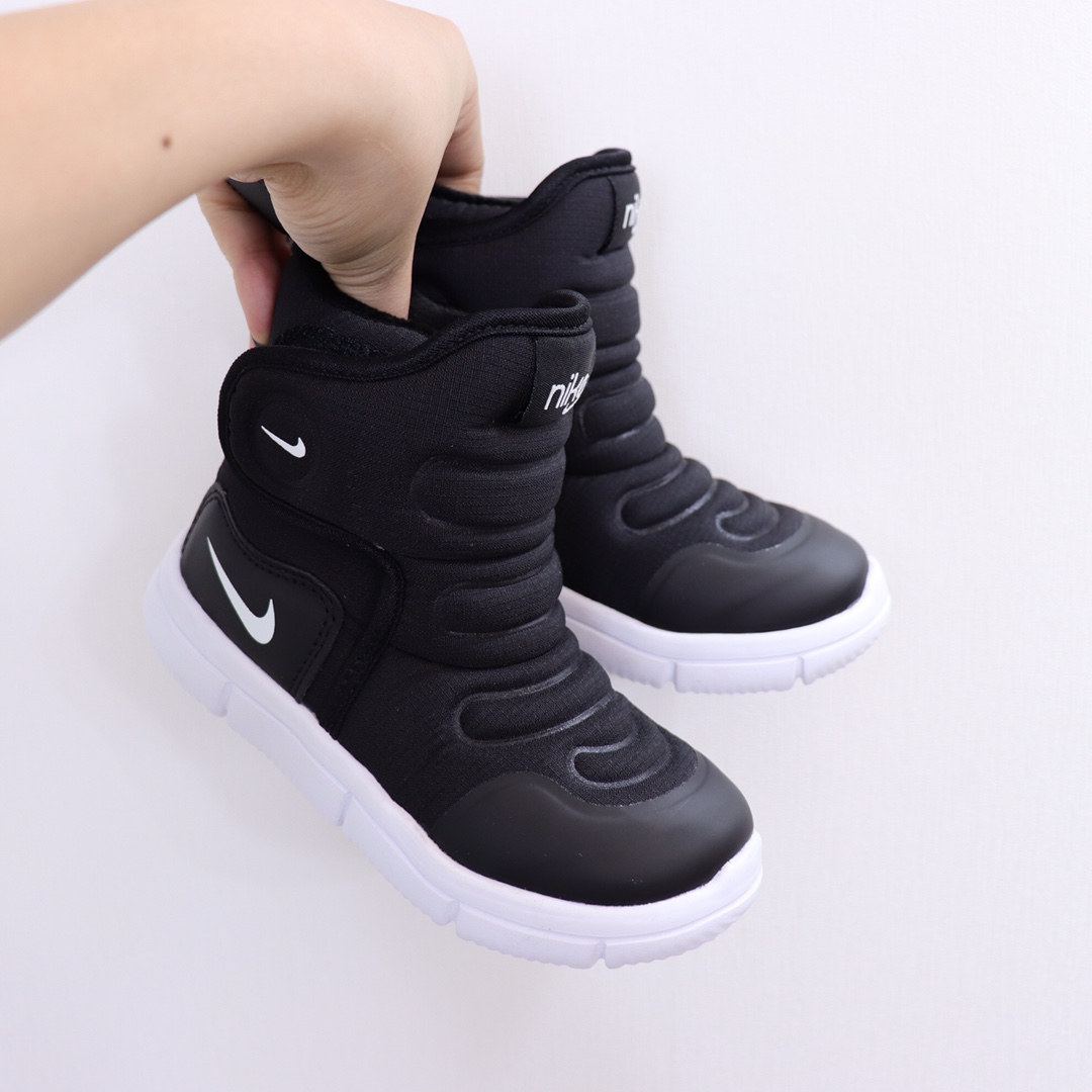 图片[8]-ＮＫ儿童雪地靴24-35 NK高帮加绒棉靴🔥厚厚的绒保暖舒适✔️加上大大的魔术贴超级方便打开自行穿脱.而且不怕压脚，整个脚都是舒适的在里面-选品中心