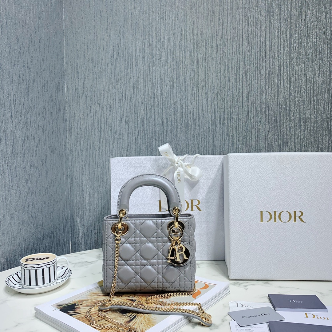Dior Bags Handbags Gold Sewing Sheepskin Lady Chains