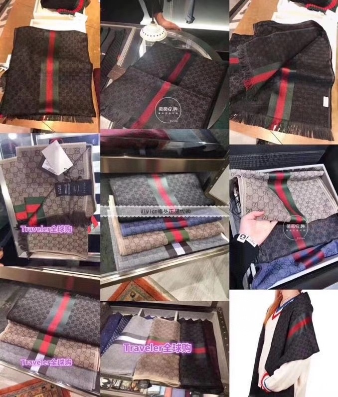 免代购的男款围巾一模一样Gucci重