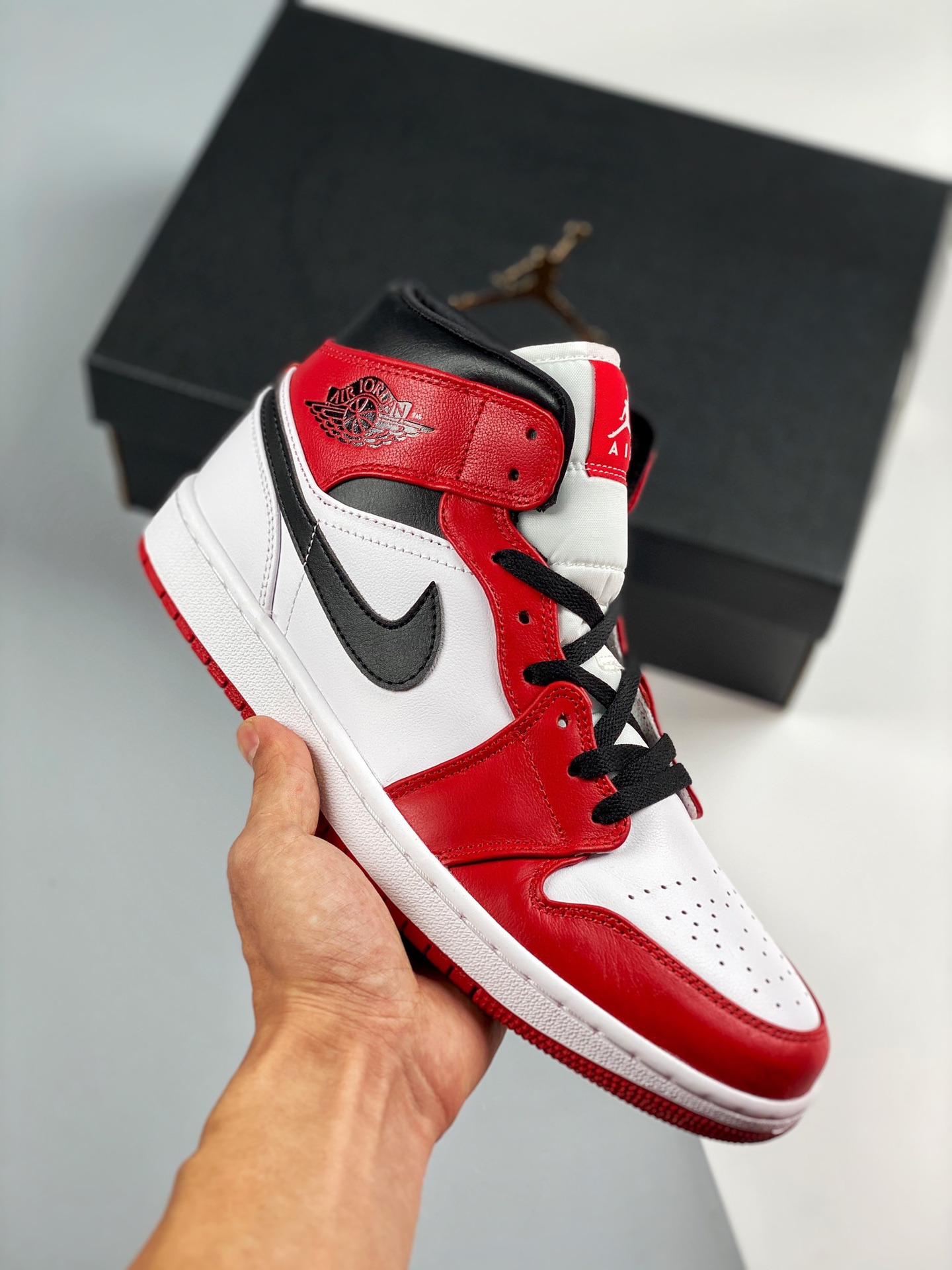 Air Jordan 1 Mid pequeño Chicago, pedido de cliente de comercio exterior de Tmall, la mejor artesanía del mercado, seri…