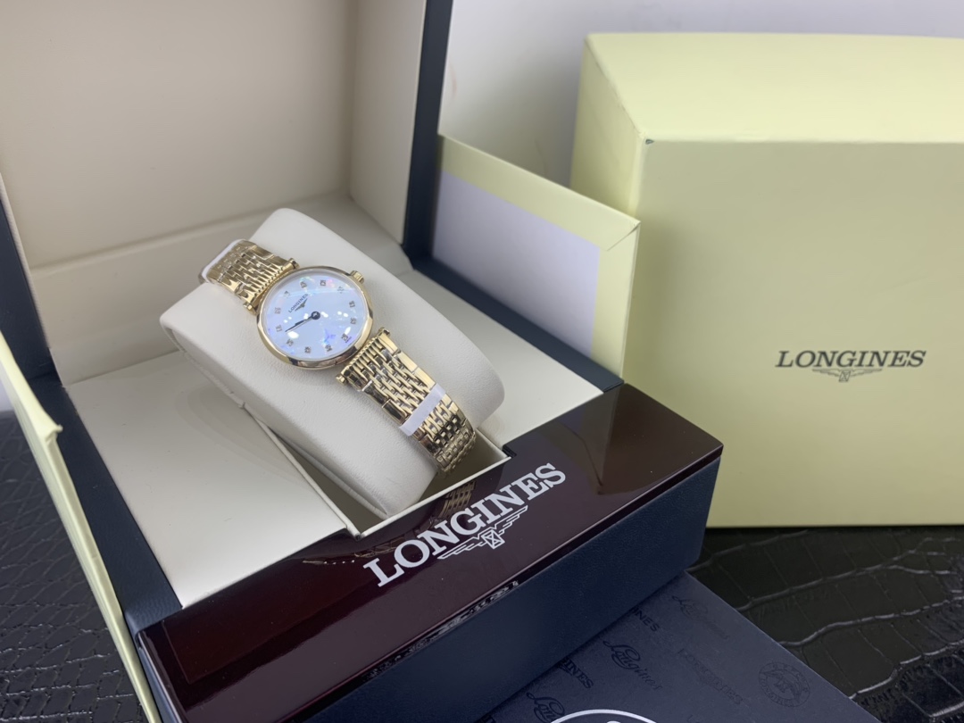 Longines 皇家 浪琴嘉岚系列全黄金贝壳表盘女表