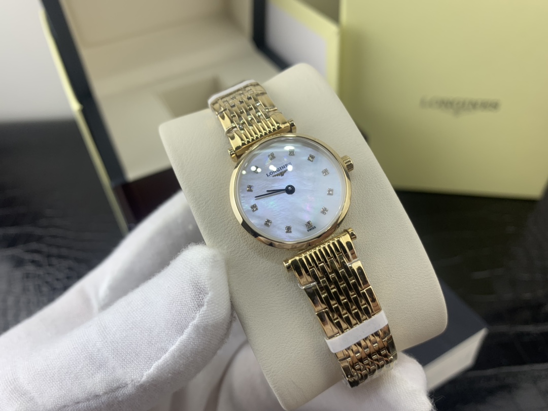 Longines 皇家 浪琴嘉岚系列全黄金贝壳表盘女表