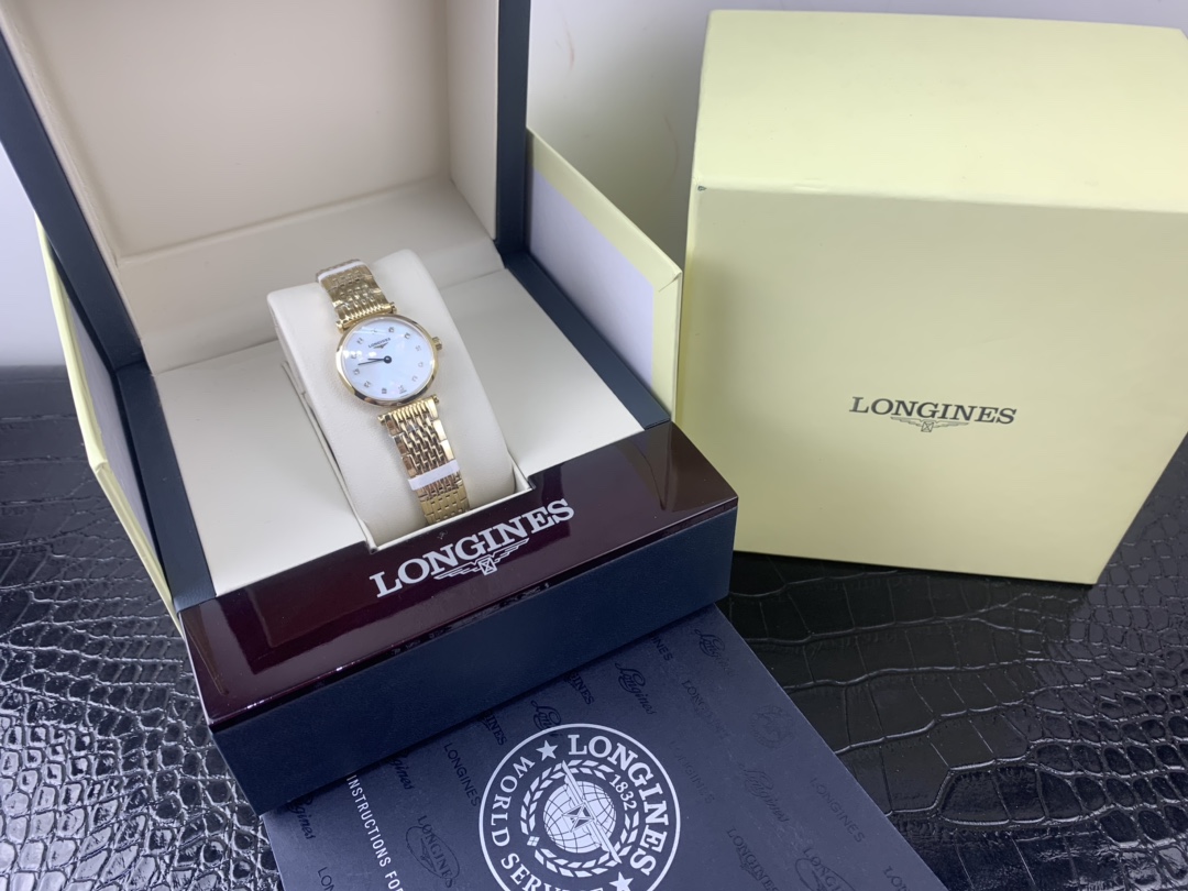 Longines 皇家 浪琴嘉岚系列全黄金贝壳表盘女表
