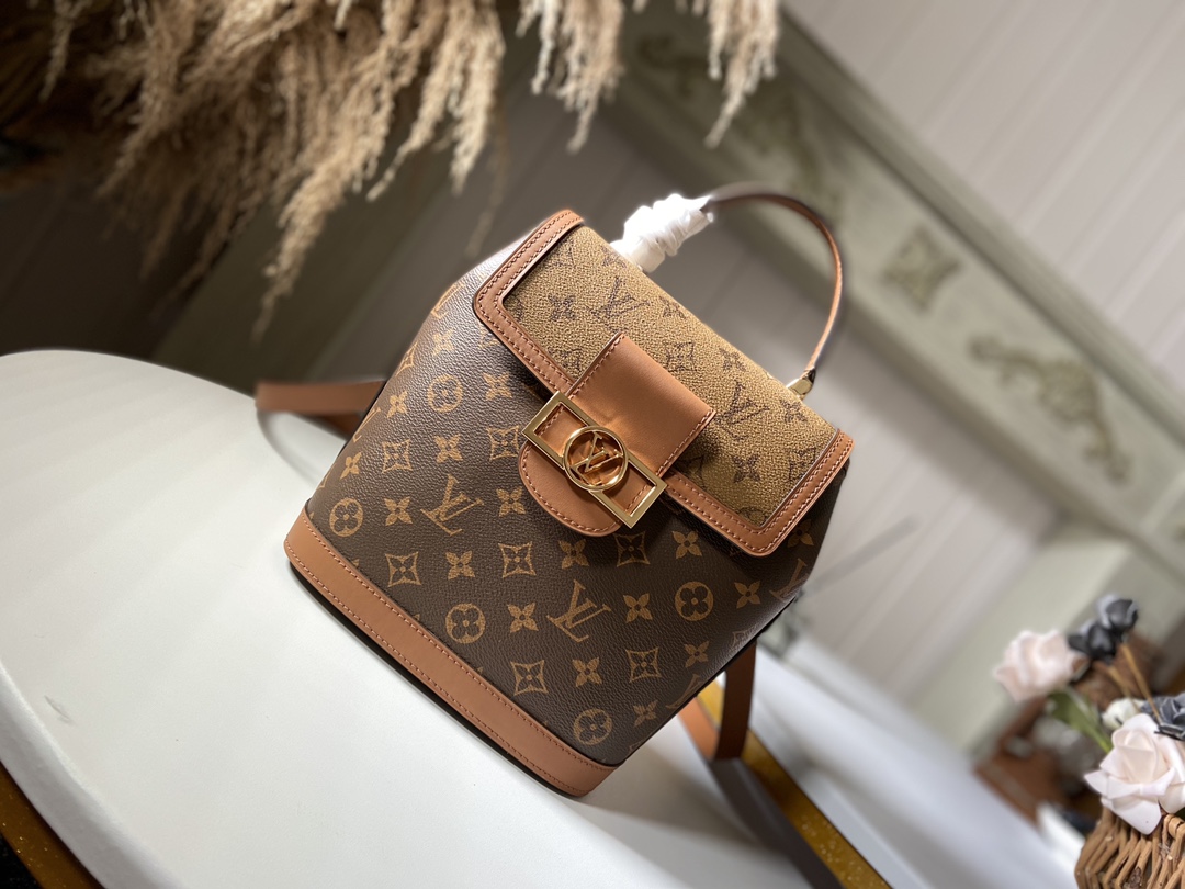 Louis Vuitton LV Dauphine New
 Bags Backpack Handbags Best Replica New Style
 Monogram Reverse Canvas Casual M45142