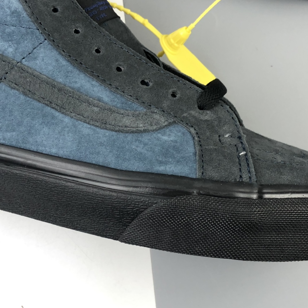 160 Madness x Vans SK8-Mid 万斯 余文乐 黑蓝麂皮中帮硫化板鞋 VN000XC2Y28