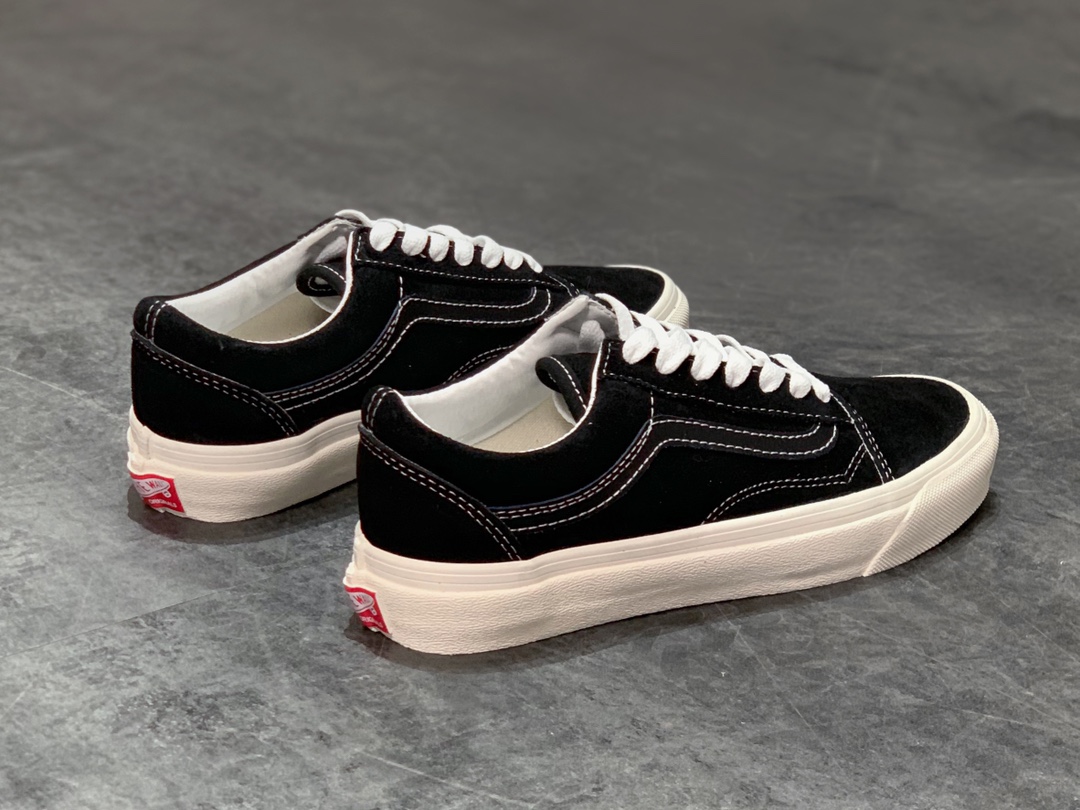 150 上脚效果炸裂秋冬麂皮系列第一弹 Vans Pig Suede Old Skool 万斯 麂皮黑武士
