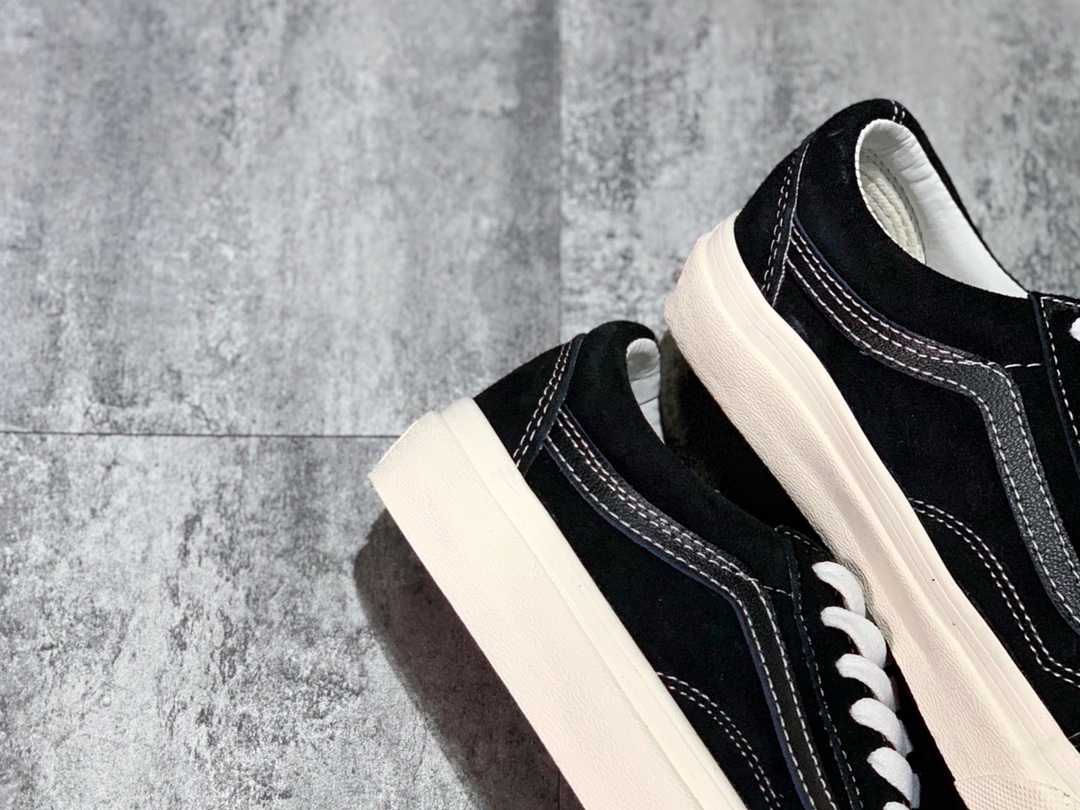 150 上脚效果炸裂秋冬麂皮系列第一弹 Vans Pig Suede Old Skool 万斯 麂皮黑武士