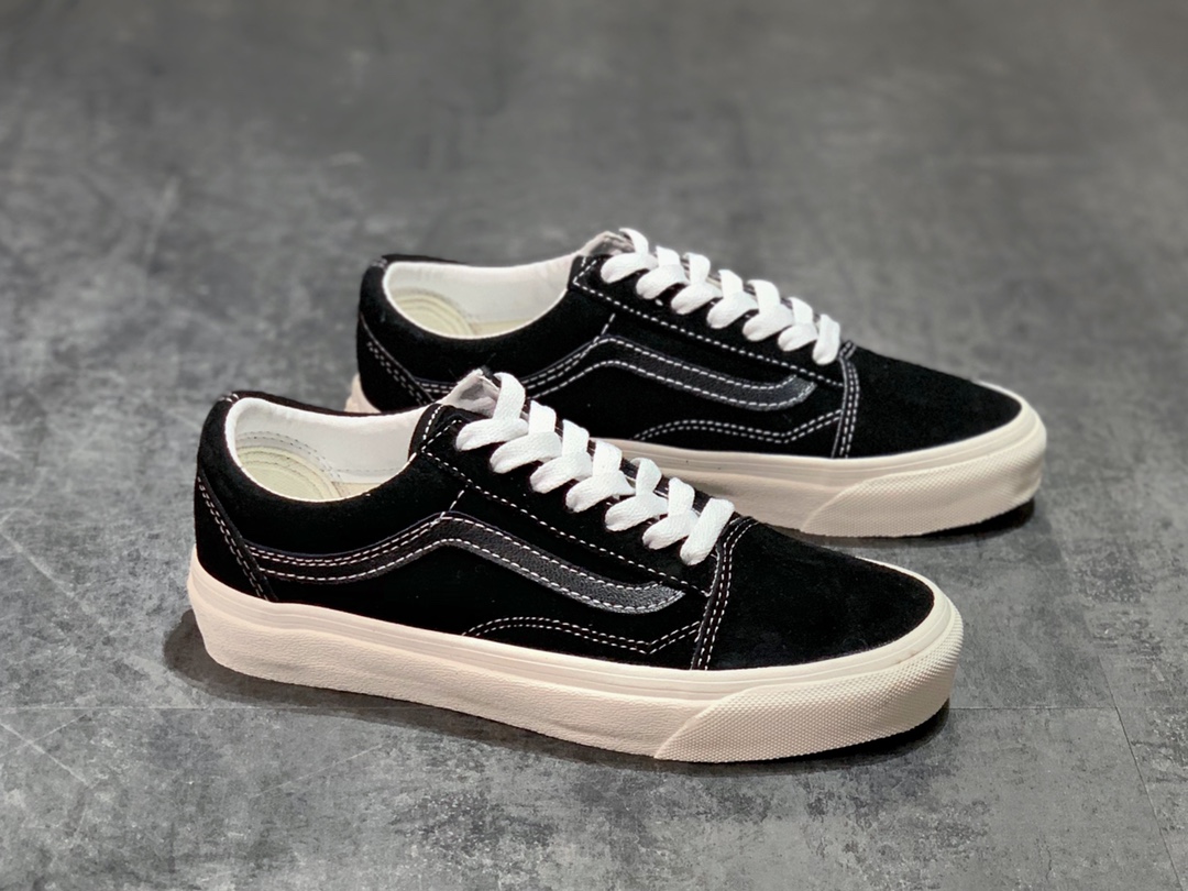 150 上脚效果炸裂秋冬麂皮系列第一弹 Vans Pig Suede Old Skool 万斯 麂皮黑武士