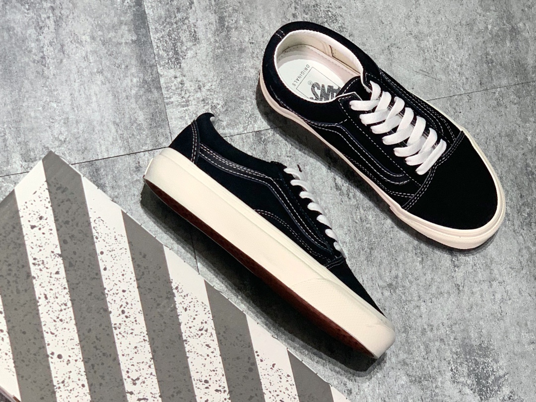 150 上脚效果炸裂秋冬麂皮系列第一弹 Vans Pig Suede Old Skool 万斯 麂皮黑武士