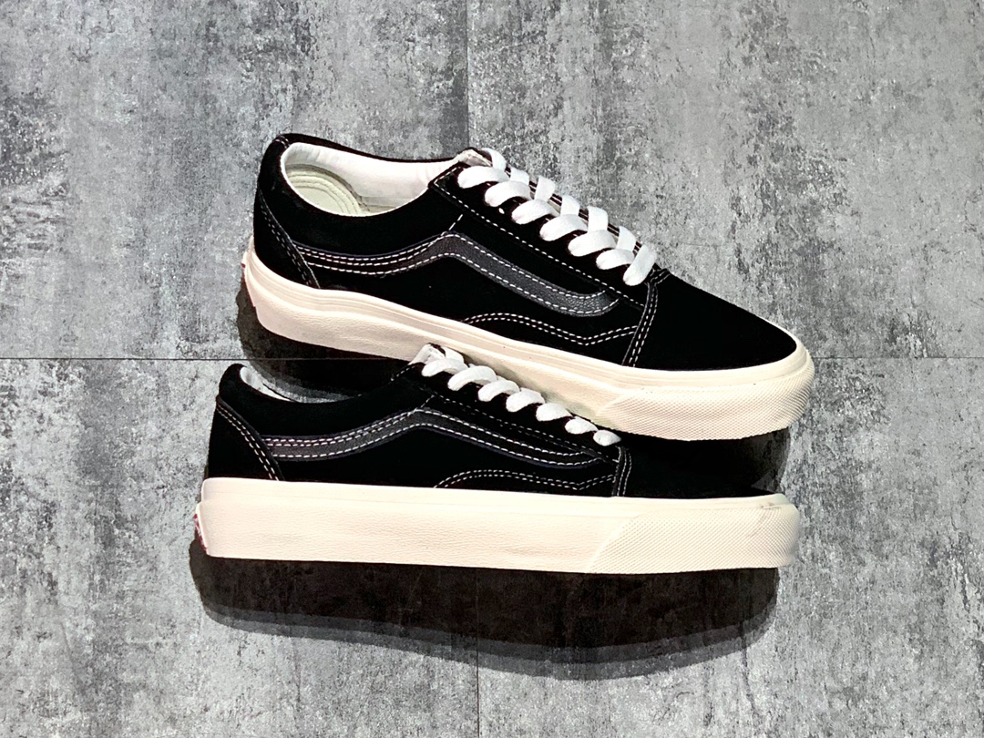 150 上脚效果炸裂秋冬麂皮系列第一弹 Vans Pig Suede Old Skool 万斯 麂皮黑武士