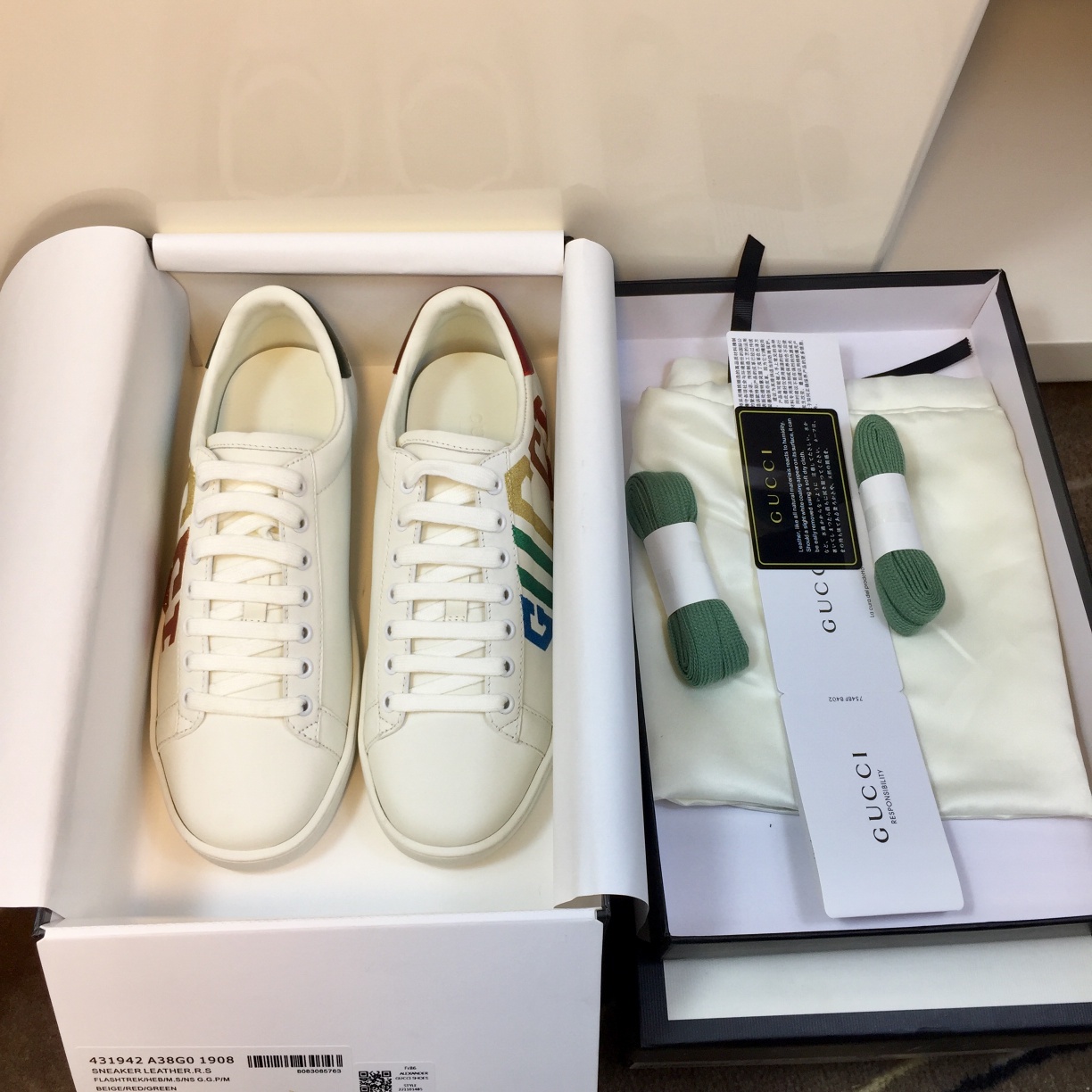 Gucci Buty do deskorolki Biały Hafty Unisex Skóra krowia węża Spodnie dresowe