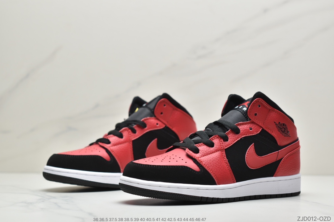 230 公司级乔丹一代AJ1中帮 Air Jordan 1 Mid  黑红小禁穿
