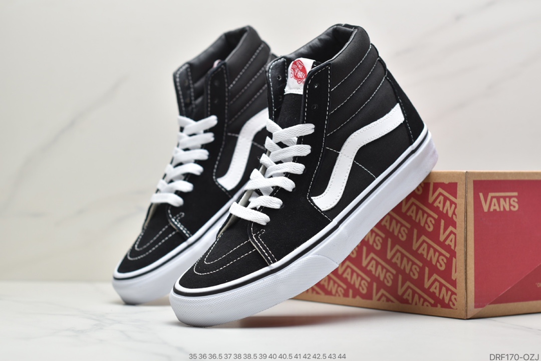 120 真标万斯VANS范斯SK8-Hi黑白经典系列高帮