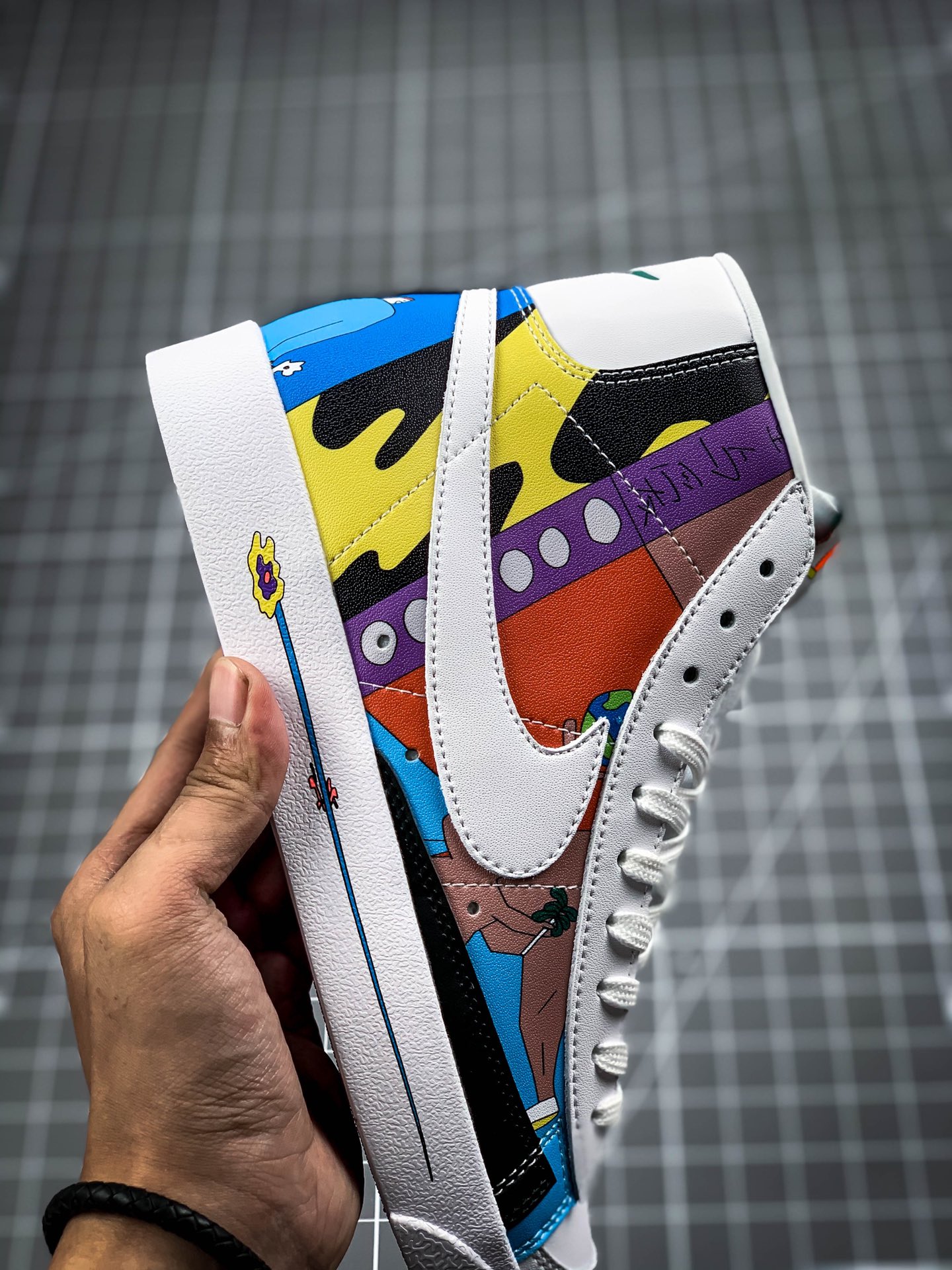 200 Ruohan Wang X Nike Blazer Mid 77 Flyleathe QS涂鸦 CZ3775-900
