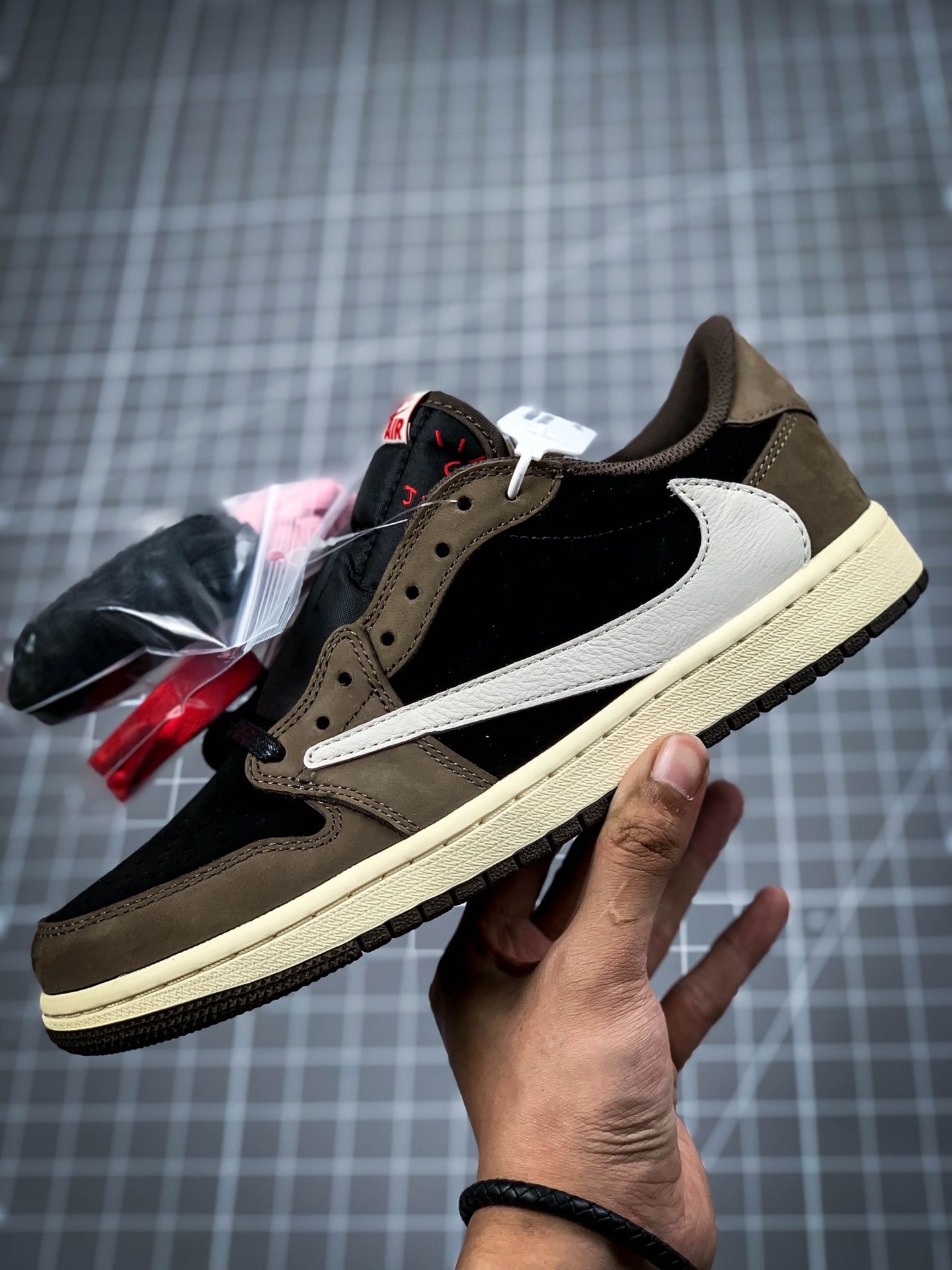 400  纯原版本Travis Scott x Air Jordan 1 Low AJ1乔1低帮倒钩 TS联名款运动休闲板鞋 CQ4277-001