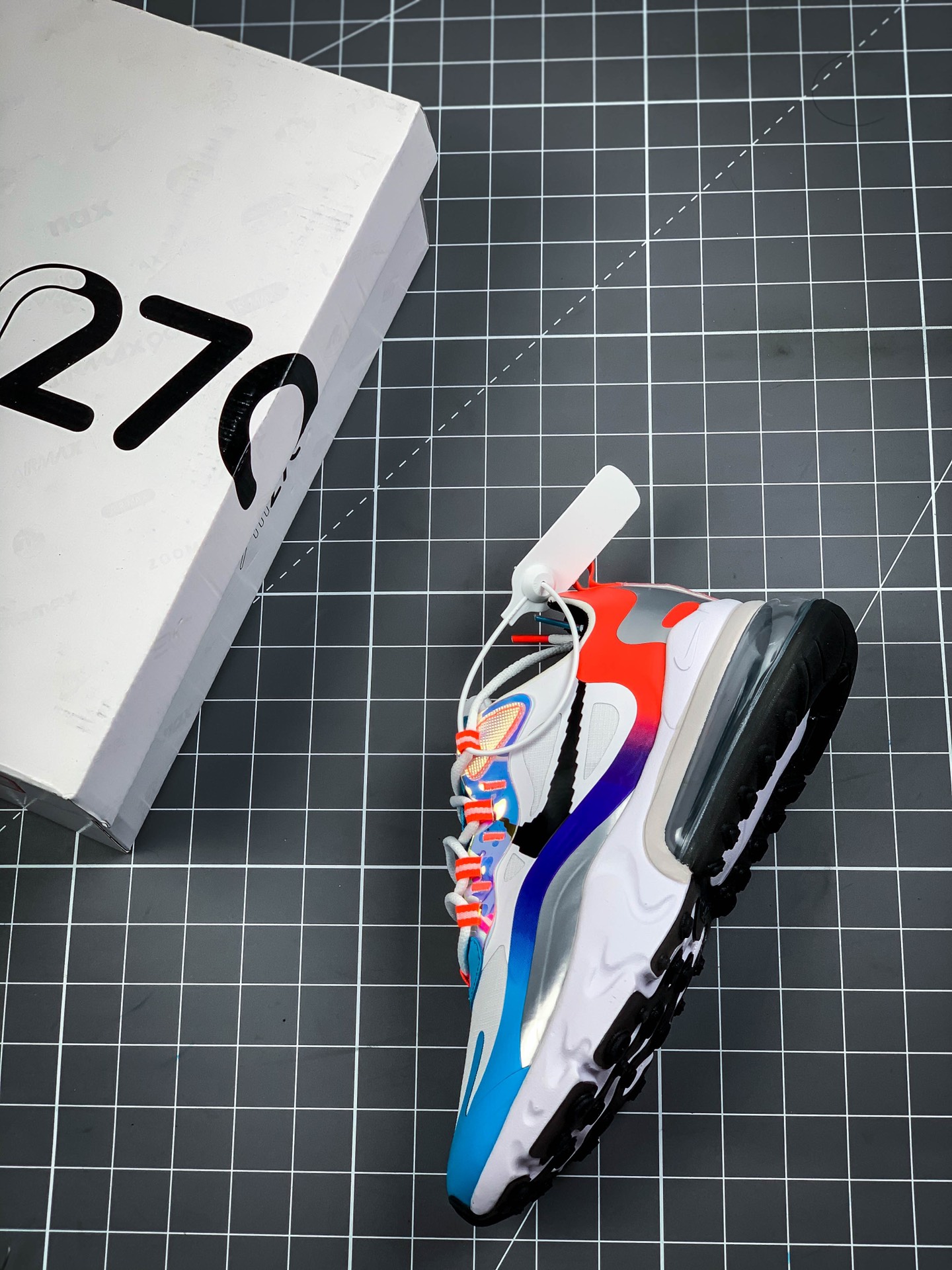 200 首发出货 【公司级 MAX270系列】NIKE 耐克MAX270 电玩 英雄联盟 跑鞋   蓝白红 DC0833-101