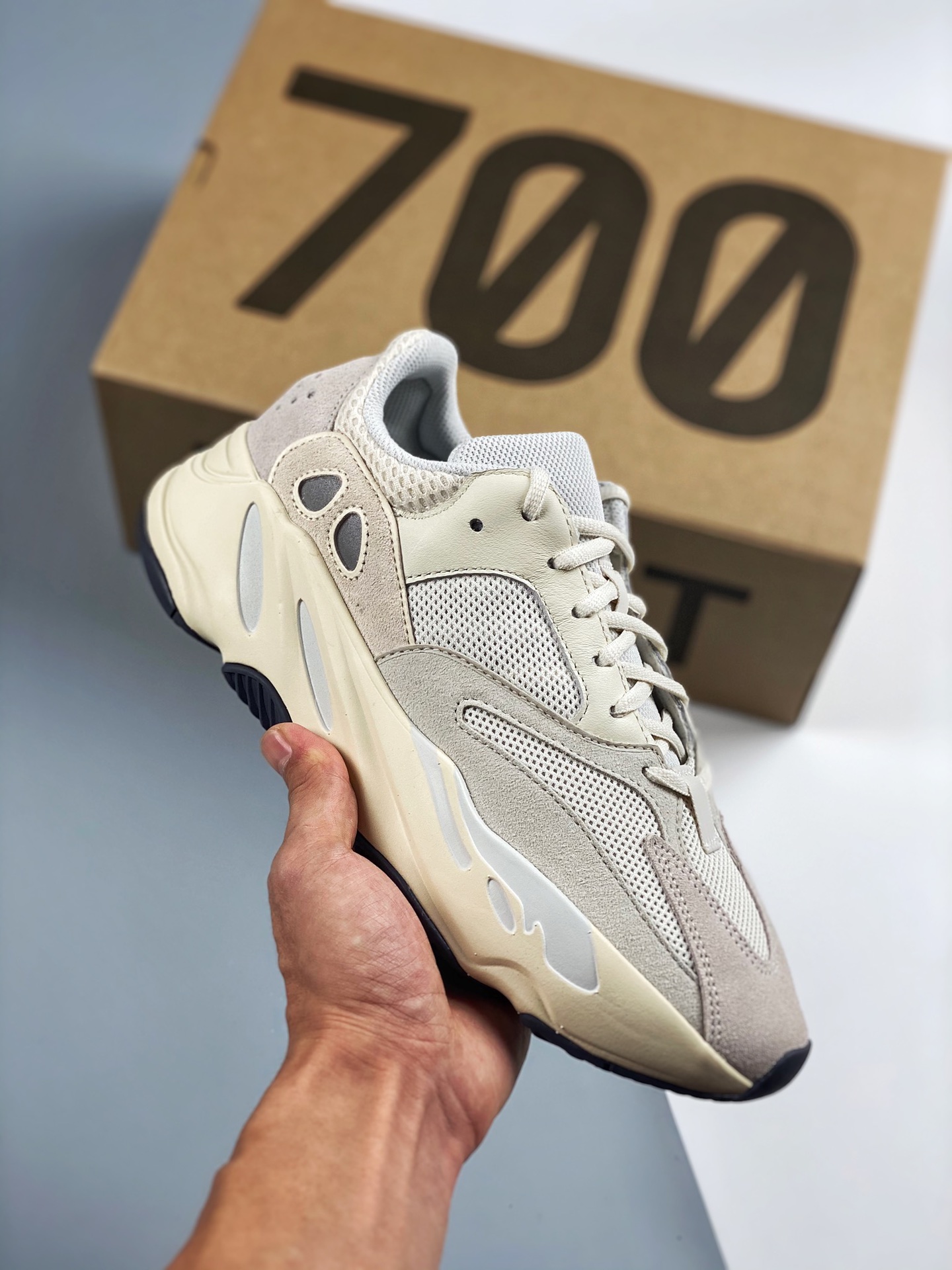 G5 puro original, creando el más alto reconocimiento en toda la red‼ AD Yeezy 700 Anglog gris blanco, número de product…