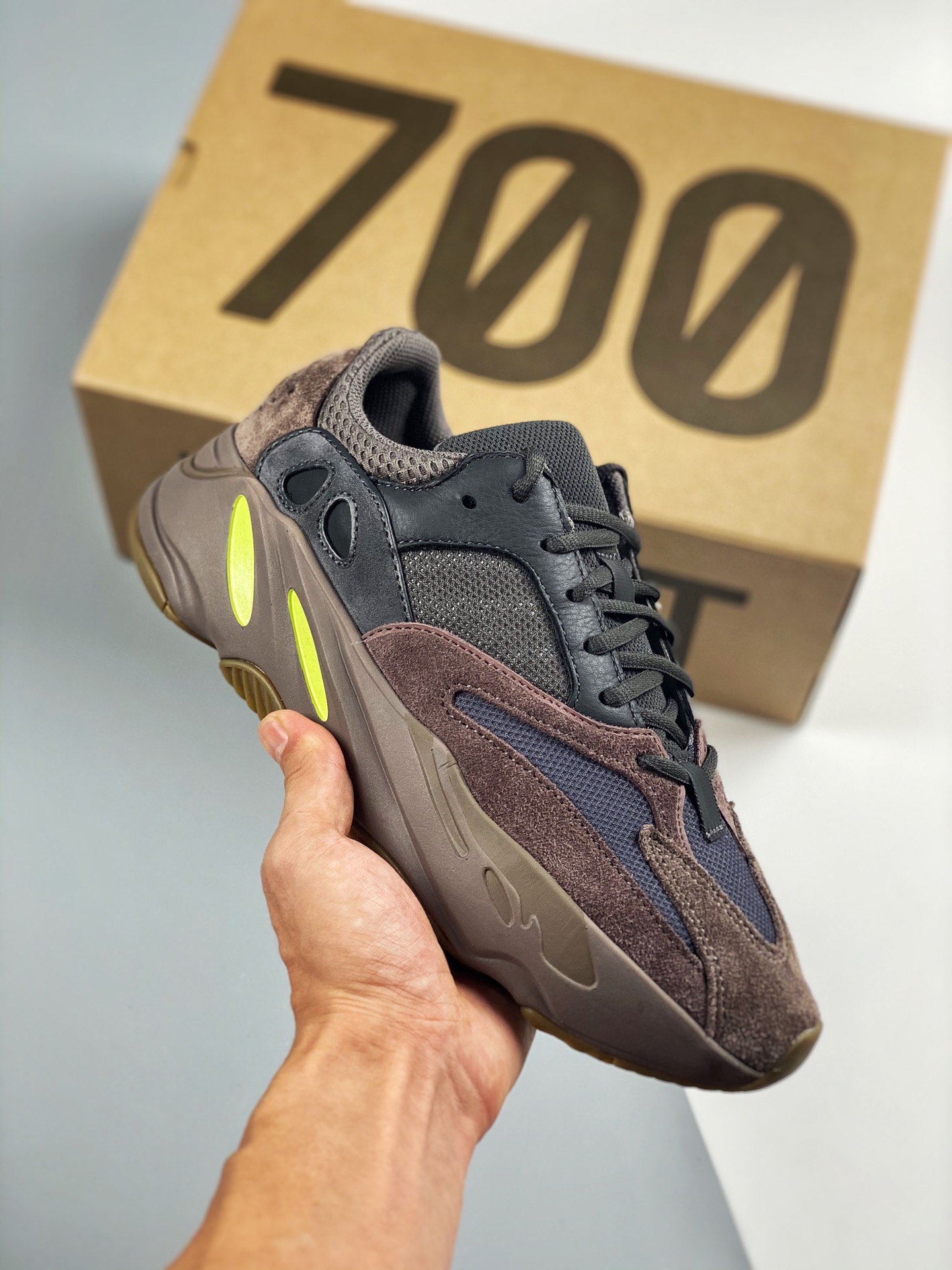 G5 puro original, creando el más alto reconocimiento en toda la red‼ AD Yeezy 700 Mauve marrón oscuro, número…