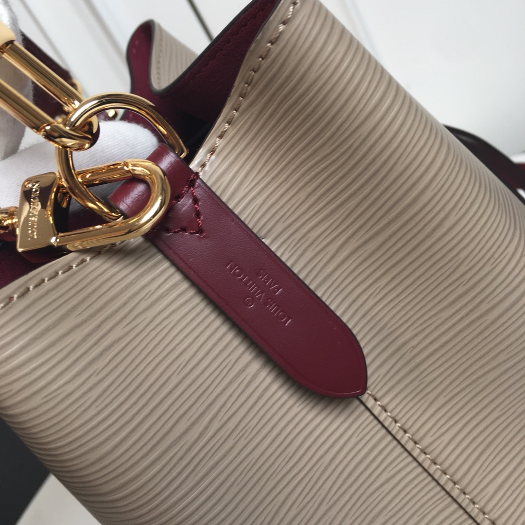 M52853【顶级原单】象灰色 顶级原单本款 NéoNoé BB 迷你水桶包融合 Epi 粒面皮革和光滑