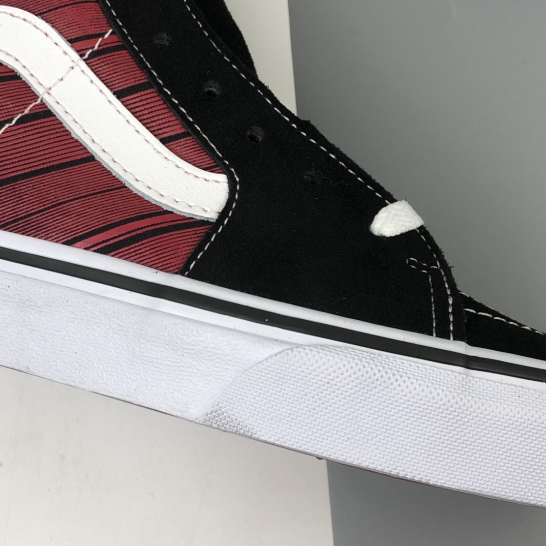 160 Vans Sk8-Hi 秋冬新款侧边拼色条纹高帮休闲职业滑板鞋 VN0A4U3C2C5