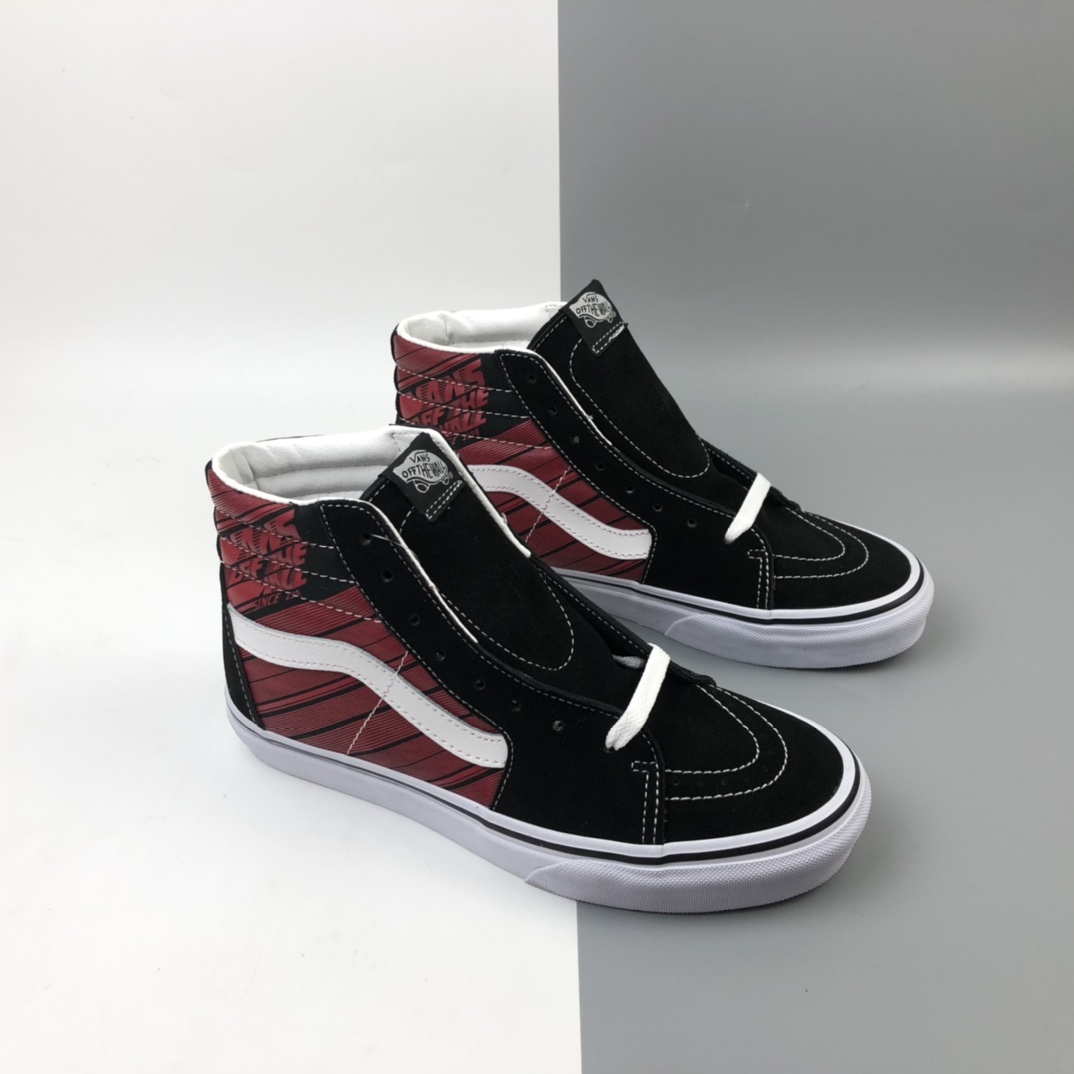 160 Vans Sk8-Hi 秋冬新款侧边拼色条纹高帮休闲职业滑板鞋 VN0A4U3C2C5