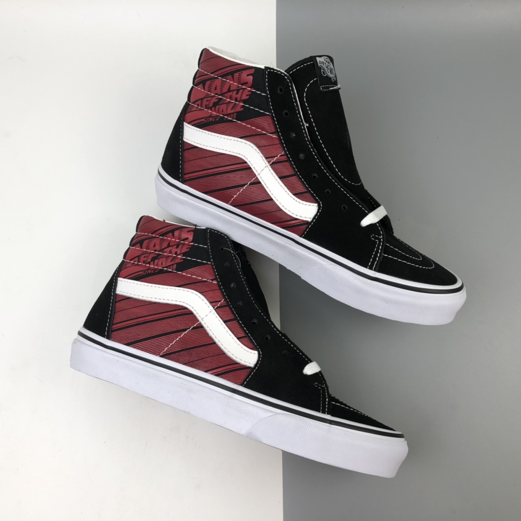 160 Vans Sk8-Hi 秋冬新款侧边拼色条纹高帮休闲职业滑板鞋 VN0A4U3C2C5