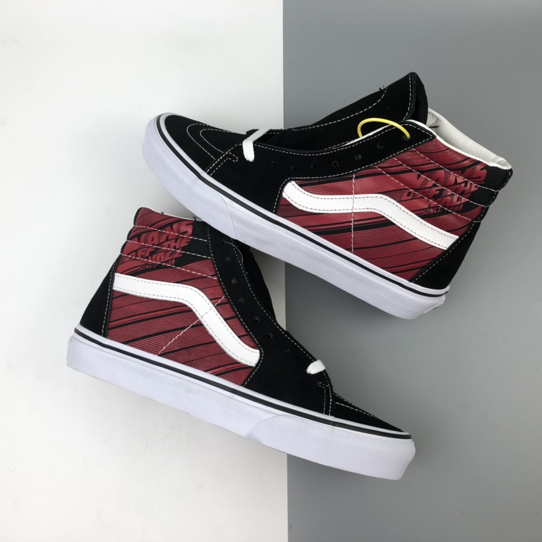 160 Vans Sk8-Hi 秋冬新款侧边拼色条纹高帮休闲职业滑板鞋 VN0A4U3C2C5
