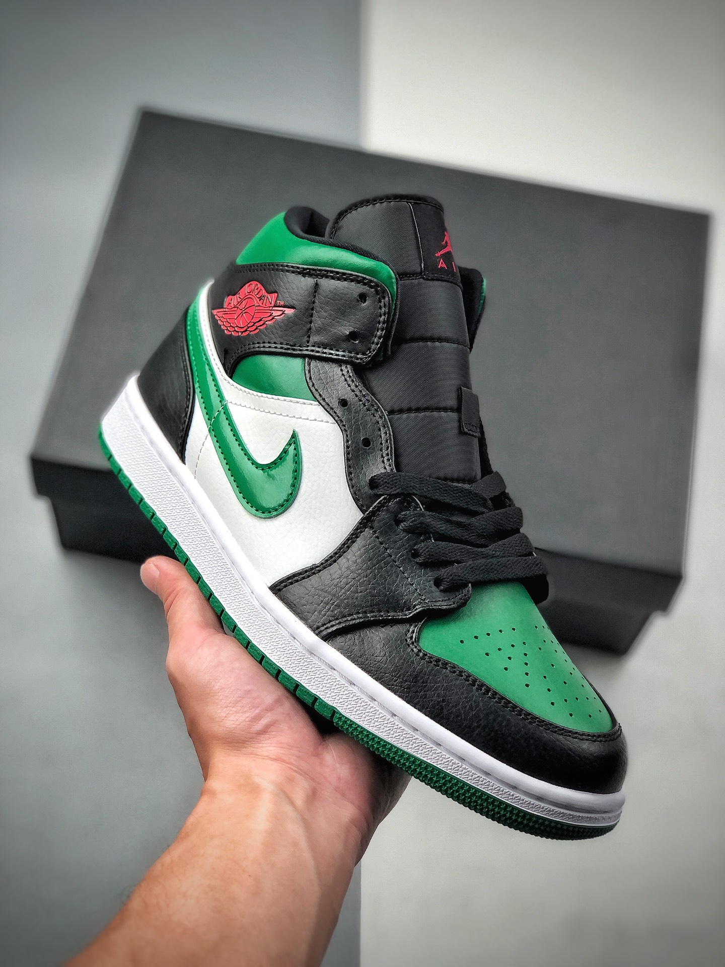 Air Jordan 1 Mid AJ1 Zapatillas de baloncesto de caña media, nuevo lote, suela original con molde original, cuero perso…