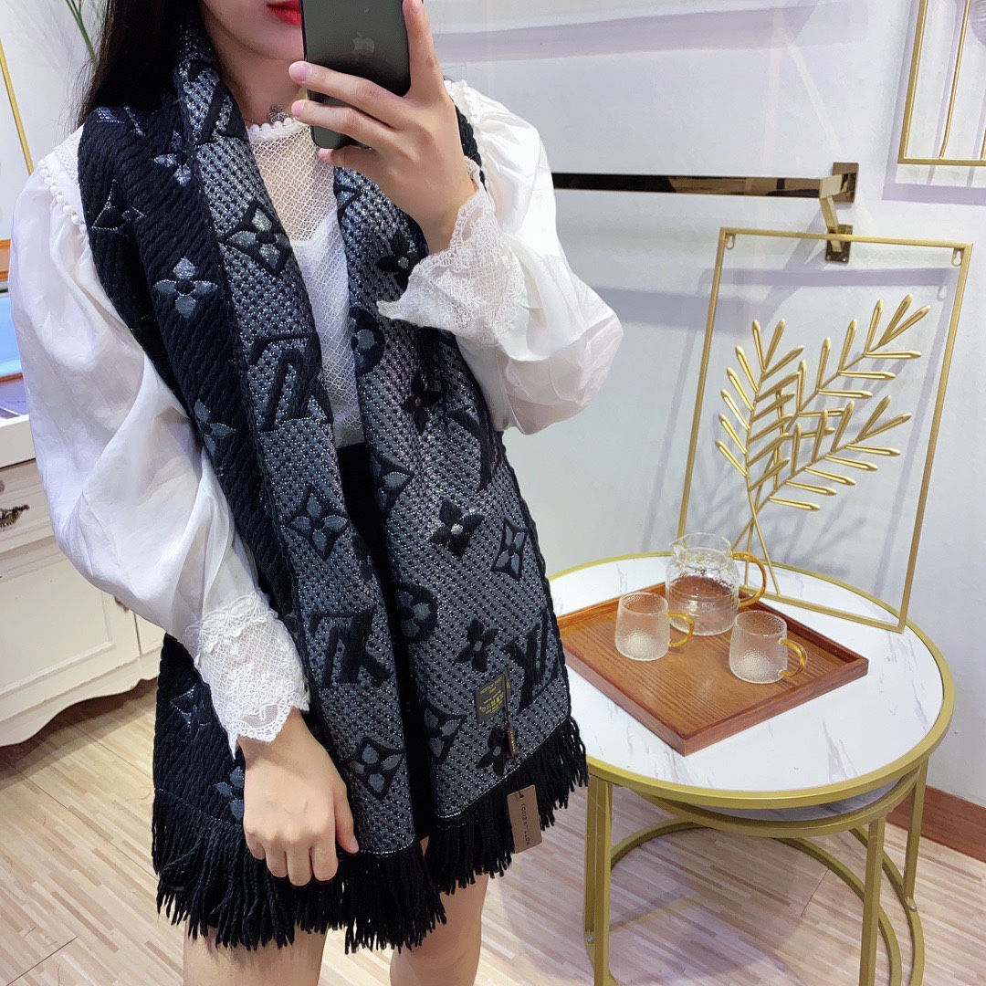 Sale Outlet Online
 Louis Vuitton Luxury
 Scarf Silk Wool Fall/Winter Collection
