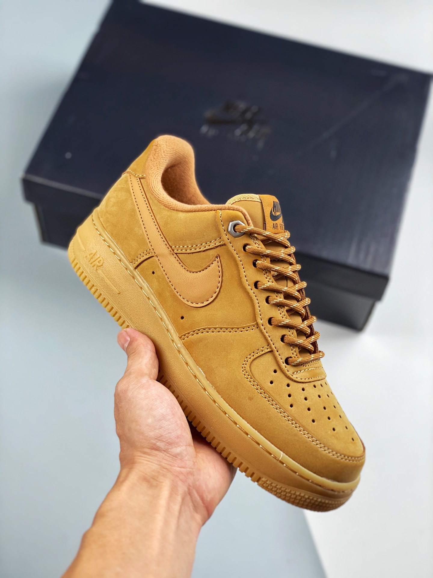 Beneficio exclusivo, liquidación de fábrica💥💥 Air Force 1 Mid "Flax" AF-1 Fuerza Aérea Uno trigo caña baja #horma y d…