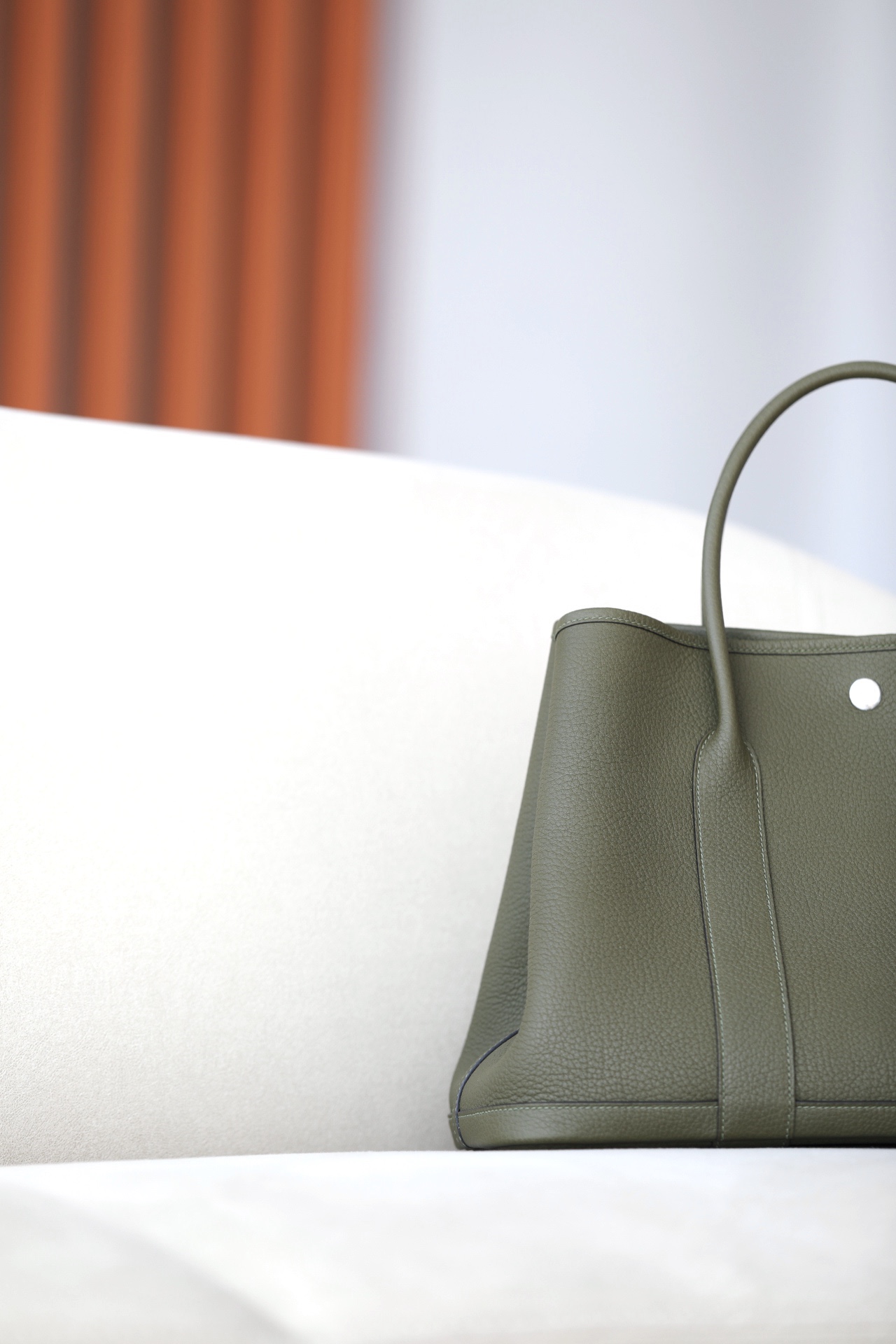 Elegant Negonda Leather Garden Party 36 Tote Bag - Olive Green 1 i1603360729 3105 8