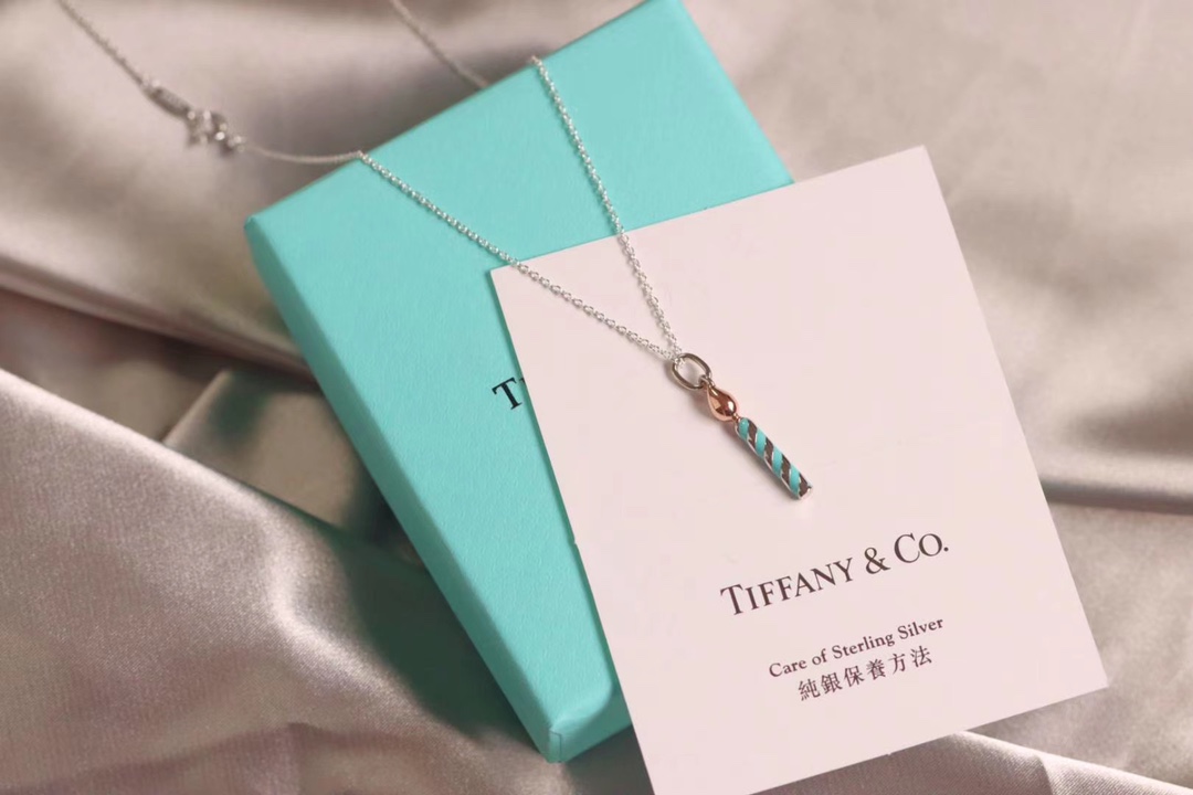 Tiffany & Co. Tiffany&Co.珐琅烤漆蜡烛项链