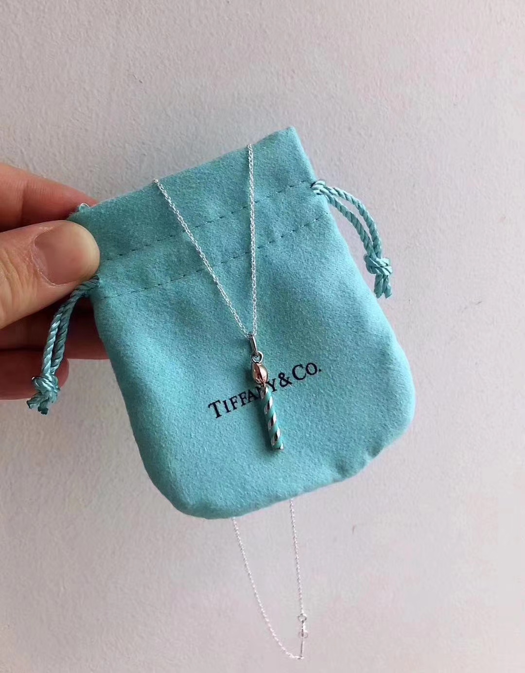 Tiffany & Co. Tiffany&Co.珐琅烤漆蜡烛项链