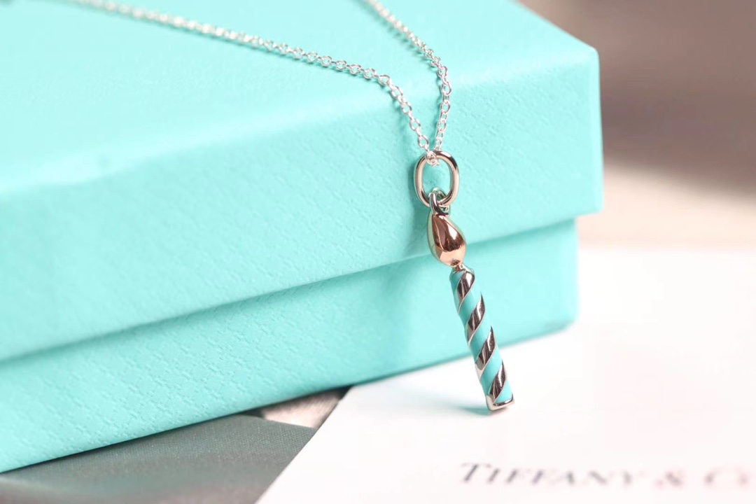 Tiffany & Co. Tiffany&Co.珐琅烤漆蜡烛项链