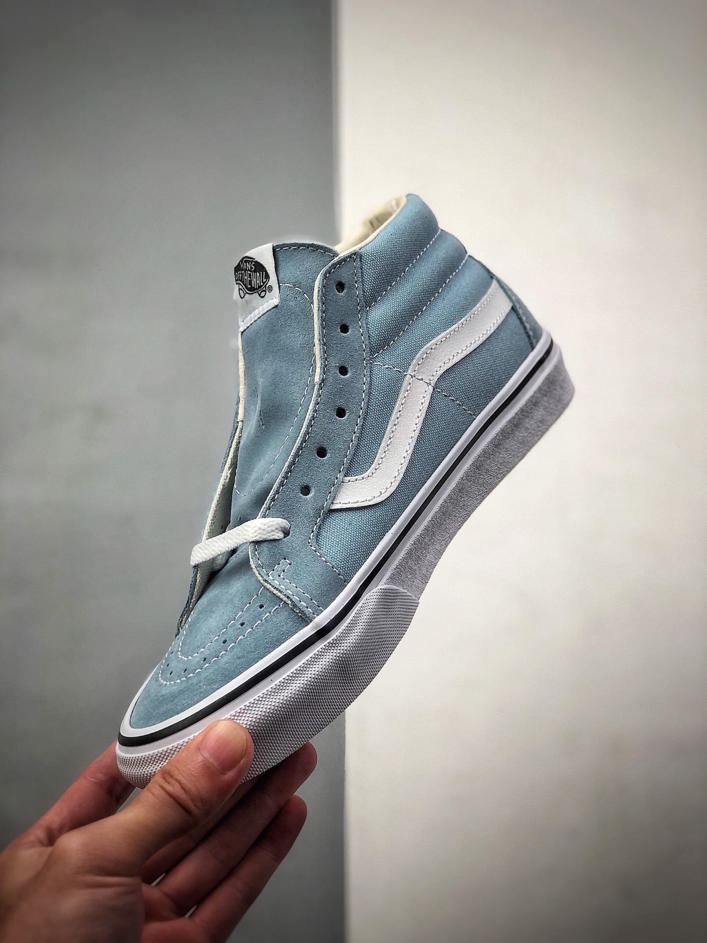 150  Vans经典款sk8mid中帮天蓝色帆布板鞋