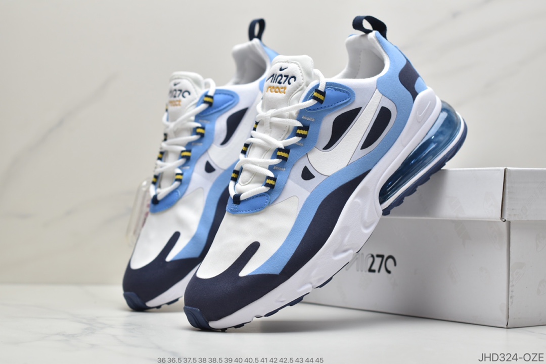 190 公司级耐克max270气垫系列React Air Max 270 高桥盾网纱系列 CT1264-104