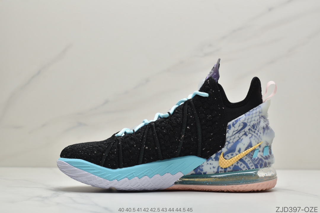 240 Nike LeBron 17Future Air勒布朗·詹姆斯17代签名战靴室内实战高帮运动飞织篮球鞋 货号：DB7644-003