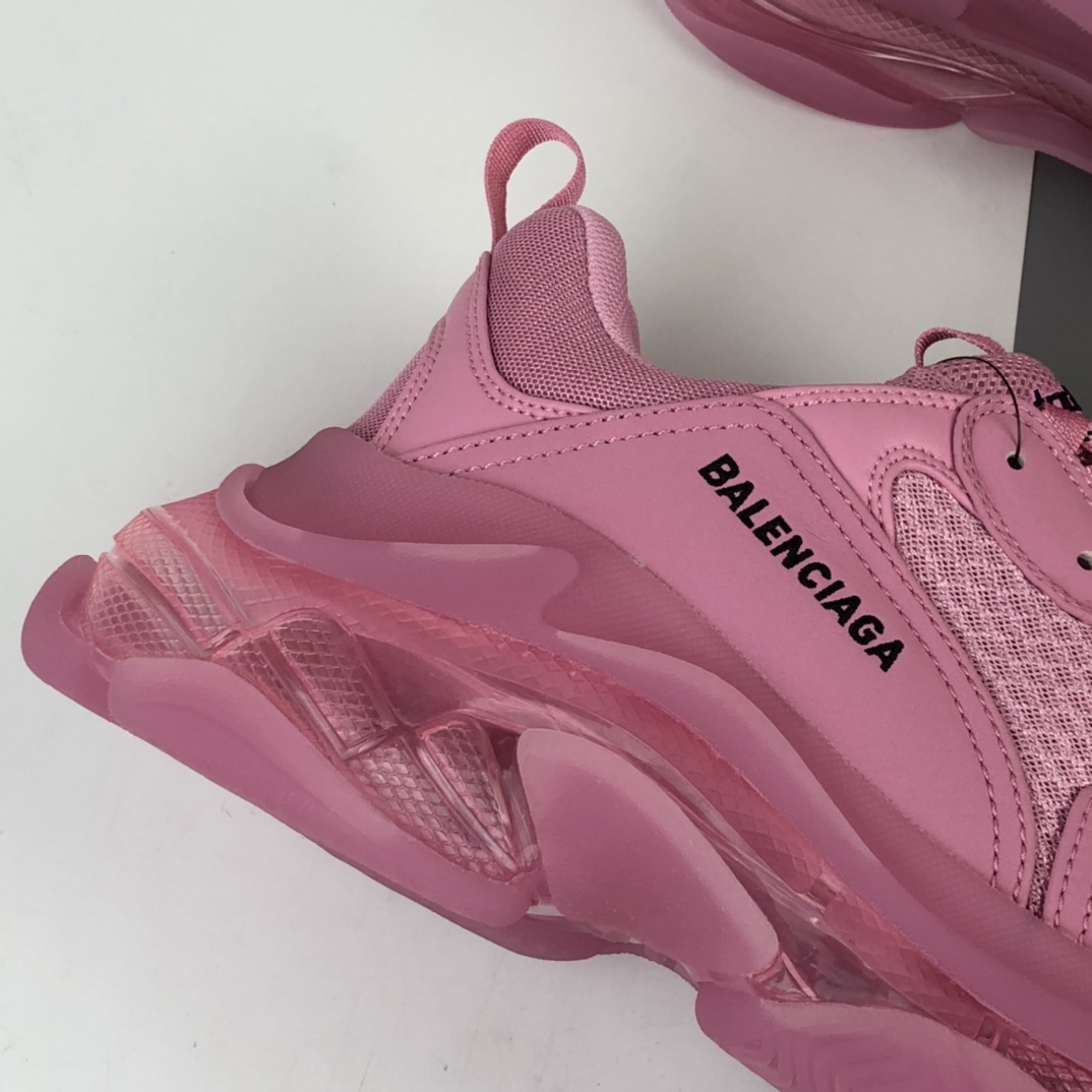 500 Balenciaga Triple S 少女粉气垫巴黎世家复古气垫老爹鞋