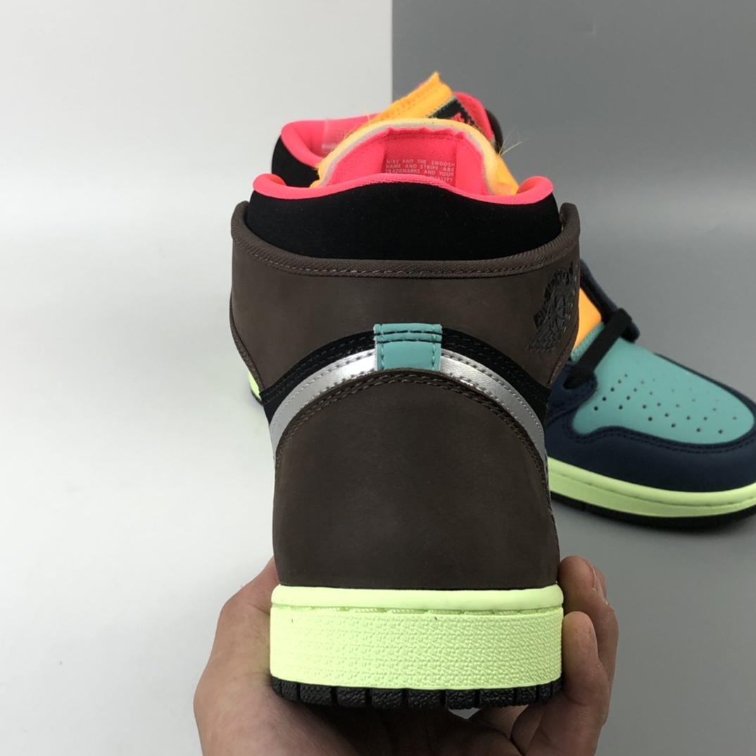 430 ST版本 Air Jordan 1 Retro High OG ”Bio Hack” AJ1 乔1“彩色拼接生物黑客”经典复古经典高帮百搭文化篮球鞋 555088-201