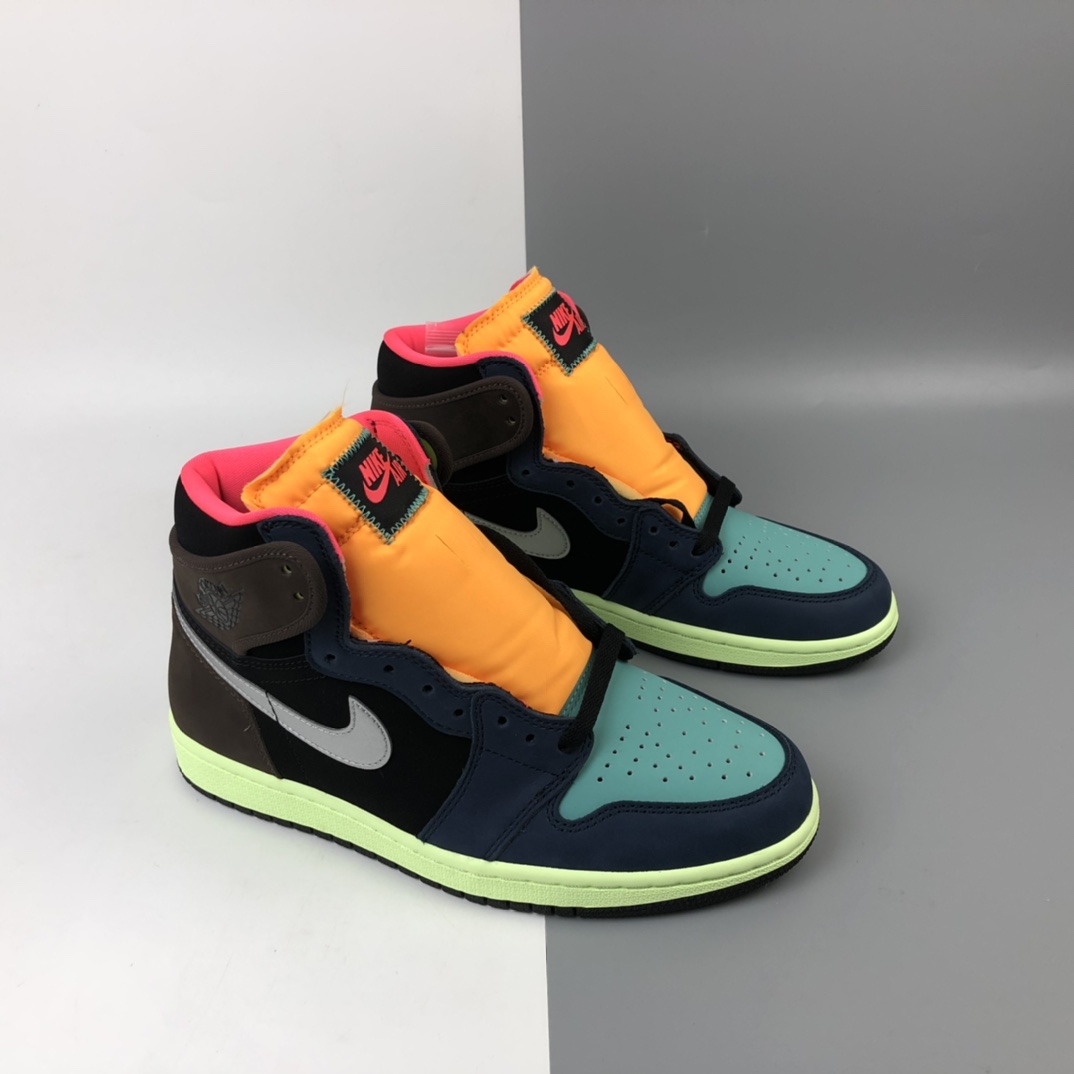 430 ST版本 Air Jordan 1 Retro High OG ”Bio Hack” AJ1 乔1“彩色拼接生物黑客”经典复古经典高帮百搭文化篮球鞋 555088-201
