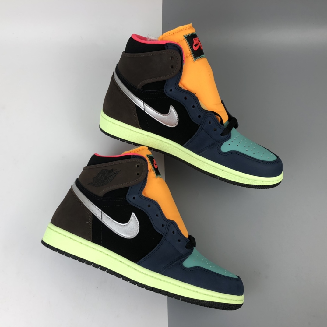 430 ST版本 Air Jordan 1 Retro High OG ”Bio Hack” AJ1 乔1“彩色拼接生物黑客”经典复古经典高帮百搭文化篮球鞋 555088-201