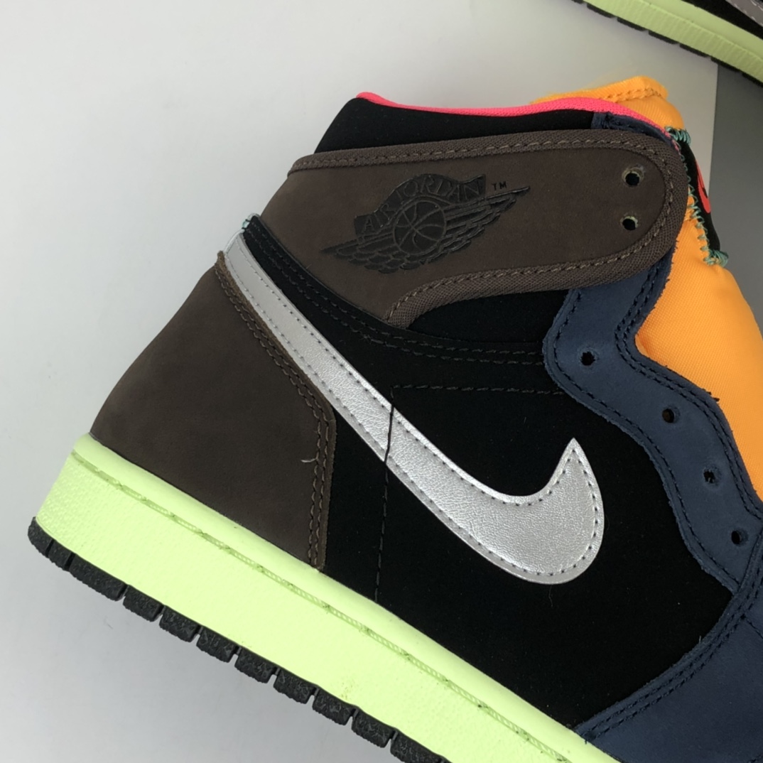 430 ST版本 Air Jordan 1 Retro High OG ”Bio Hack” AJ1 乔1“彩色拼接生物黑客”经典复古经典高帮百搭文化篮球鞋 555088-201