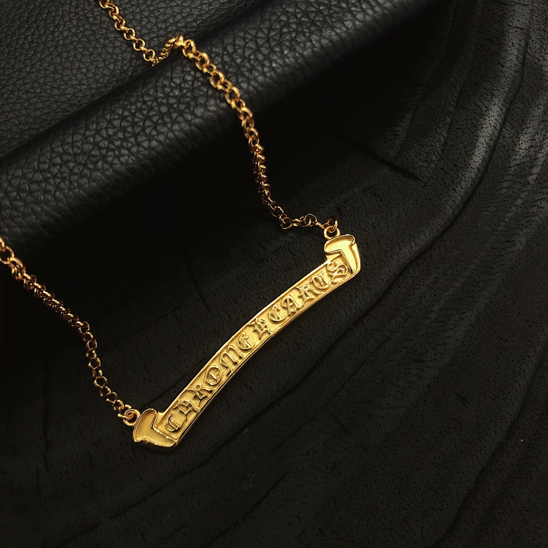 Chrome Hearts 新品上架𝐂𝐡𝐫𝐨𝐦𝐞 𝐡𝐞𝐚𝐫𝐭𝐬22k克罗心马蹄锁骨链